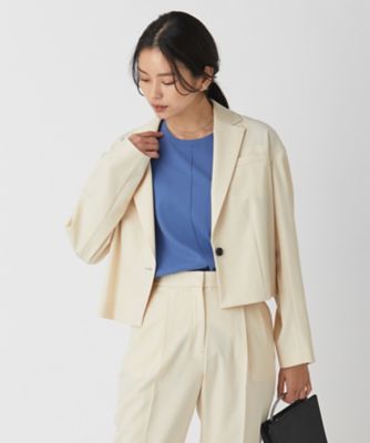 洗える】 LooseWeave ショートジャケット 