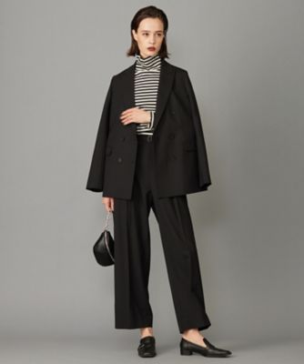 洗える】ウール混2WAYストレッチ ダブルブレストジャケット