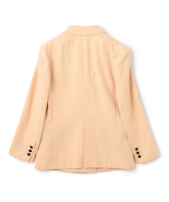 【美品】BEIGE. ベイジ 日本製　長袖　Vネック 上質 ノーカラージャケット 美品】BEIGE. ベイジ 日本製 長袖 Vネック 上質 ノーカラー