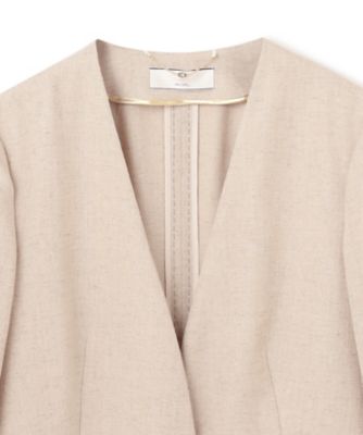 454 新品 新作 BEIGE， ベイジ CAROLE ノーカラージャケット 0