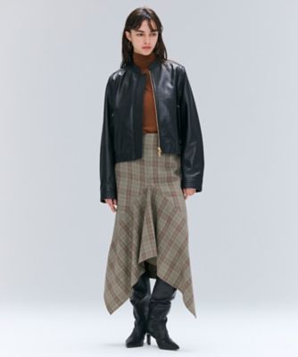 CLYDE ／ ステッチデザインラムレザーブルゾン