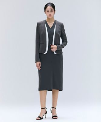 BEIGE, ベイジ　CINDY ダブルカラージャケット　グレー×ブラック　2 CINDY / ダブルカラージャケット / BEIGE, | ファッション通販
