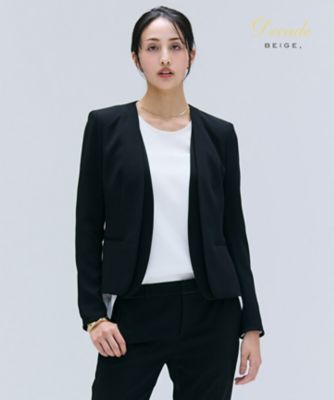 1er ノーカラー ブラックジャケット 38 CINOH/チノ】BLACK FORMAL NO COLLAR JACKET/ブラックフォーマル