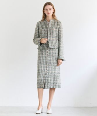 BERYL ／ ファンシーツイードノーカラージャケット