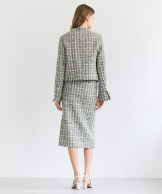 BERYL ／ ファンシーツイードノーカラージャケット