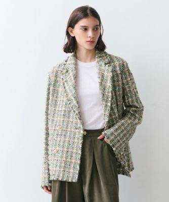 ＜BEIGE， (Women)＞ＢＥＲＹＬ　／　ファンシーツイードダブルジャケット（ＪＫＣＷＧＷ０６０１）
