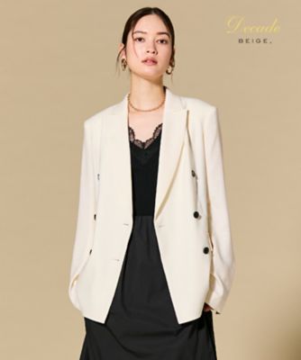 ＜BEIGE， (Women)＞ＣＡＲＯＬＥ　／　リネンライク　ダブルジャケット（ＪＫＣＷＬＭ０７３５）