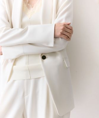 フォクシー クリーム色ショールカラージャケット Precious掲載】GYPSUM ／ シルキータッチ ショール