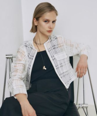 ＜ICB (Women)＞【洗える】シアードビーチェックブルゾン（ＪＫＣＹＧＭ０４０９）