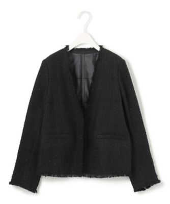 CLASSY．1月号掲載】ルレックスツイード ノーカラージャケット