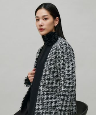 CLASSY．1月号掲載】ルレックスツイード ノーカラージャケット