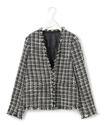 CLASSY．1月号掲載】ルレックスツイード ノーカラージャケット