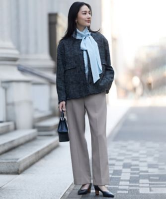 ライトブッチャーツイード ノーカラージャケット