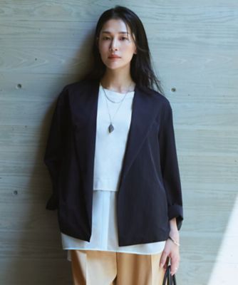 シルクナイロンツイル ボタンレスジャケット（JKCYLA0201 