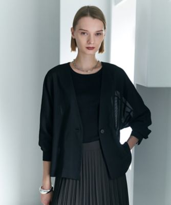 ＜ICB (Women)＞ハイツイストドライメッシュ　ノーカラージャケット（ＪＫＣＹＬＭ０３０５）