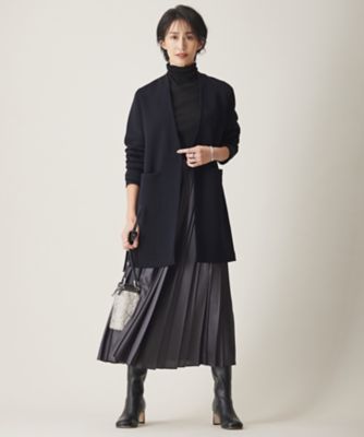 美品☆iCB シンセティックヤーン ニットジャケット・ダーク