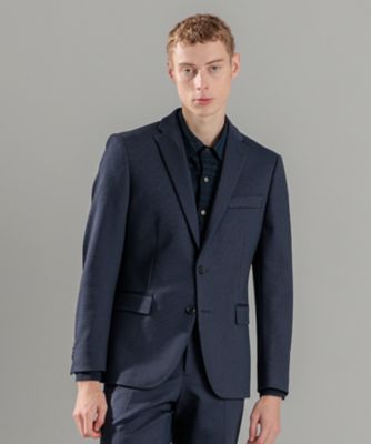 美品□JOSEPH HOMME テーラードジャケット ネイビー 立体織り