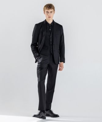 新素材【ストレッチ／しわになりにくい／3ピースセットアップ