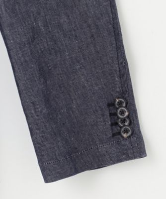 【キングサイズ・ＪＡＰＡＮファブリック／セットアップ／清涼】ＬＩＮＥＮ　ＤＥＮＩＭ　ジャケット（ＪＫＪＫＣＭ０３０３）