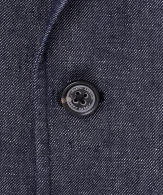【キングサイズ・ＪＡＰＡＮファブリック／セットアップ／清涼】ＬＩＮＥＮ　ＤＥＮＩＭ　ジャケット（ＪＫＪＫＣＭ０３０３）