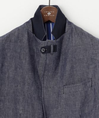 【キングサイズ・ＪＡＰＡＮファブリック／セットアップ／清涼】ＬＩＮＥＮ　ＤＥＮＩＭ　ジャケット（ＪＫＪＫＣＭ０３０３）