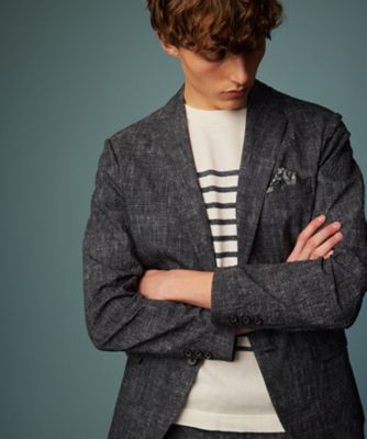 【SALE】JOSEPH ABBOUD (Men) /ジョセフ アブード【キングサイズ・ストレッチ・洗える・軽量・防しわ・速乾・エコ撥水】ライトウェーブ ジャケット(JKJKCM0313) 104_グレー コート・ジャケット【三越伊勢丹/公式】