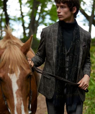 キングサイズ・ストレッチ】フランネルジャージ ジャケット