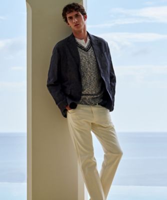【ＪＡＰＡＮファブリック／セットアップ／清涼】ＬＩＮＥＮ　ＤＥＮＩＭ　ジャケット（ＪＫＪＬＣＭ０３０３）