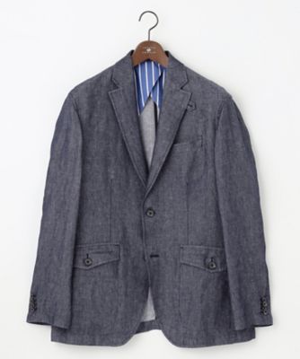 【ＪＡＰＡＮファブリック／セットアップ／清涼】ＬＩＮＥＮ　ＤＥＮＩＭ　ジャケット（ＪＫＪＬＣＭ０３０３）