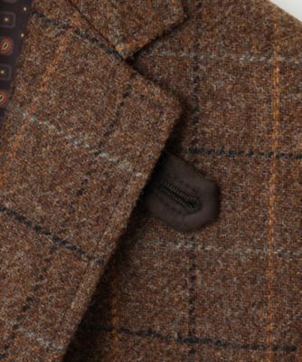 【極美品】JOSEPH ABBOUD ジョセフアブード ツイードジャケット L ツィード／UKファブリック】 ツイード ウィンドーベン ジャケット