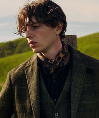 美品 定価5.8万 ジョセフアブード ツイードウール セットアップ ジャケットL ツィード／UKファブリック】 ツイード ウィンドーベン ジャケット