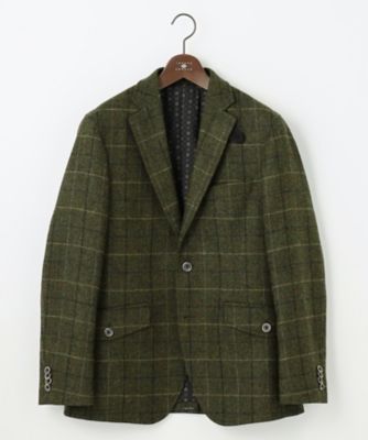 【極美品】JOSEPH ABBOUD ジョセフアブード ツイードジャケット L ツィード／UKファブリック】 ツイード ウィンドーベン ジャケット