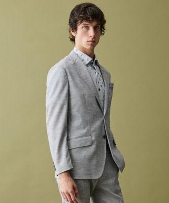 ✨美品✨JOSEPH ABBOUD デニム調 テーラードジャケット L グレー セール】 【イージーケア・多機能】人気 ライトウェーブ ジャケット