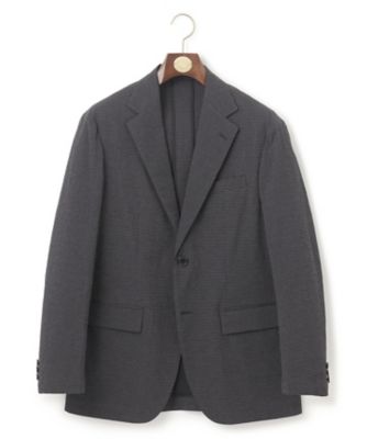 新品2023SS J.PRESS ダークチェックシアサッカーテーラード