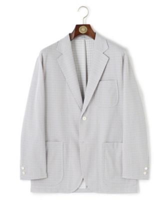 シャツの軽快さ×ジャケットの上品さ【　盛夏対応　／　軽量　／　洗える　／　高通気性】千鳥レース　サマージャケット（ＪＫＯＶＧＷ０７１１）