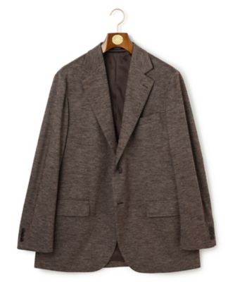 【シルク・リネン】RING JACKET　テーラード　44　ブラウン 5者混 ブラウンジャケット S／RT055F54F | RING