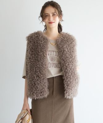 SLOW／一部店舗限定】フェイクファー ジレ（JKS1GA0930