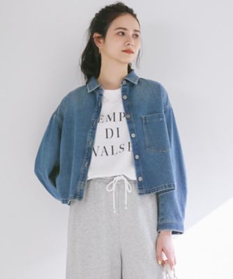 【送料無料】23区 L (Women/大きいサイズ)/ニジュウサンク エル【SLOW/一部店舗限定】LIGHT DENIM ジャケット(JKS1GM0931) 074_ダルブルー コート・ジャケット【三越伊勢丹/公式】