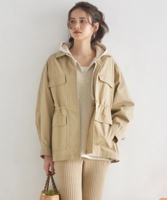 ＜23区 L (Women/大きいサイズ)＞【ＳＬＯＷ／一部店舗限定】ハイカウントギャバ　ミリタリージャケット（ＪＫＳ１ＬＭ０９３０）