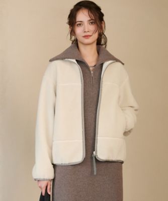 ＜23区 S (Women/小さいサイズ)＞【ＳＬＯＷ／一部店舗限定】フェイクファー　ブルゾン（ＪＫＳ２ＧＷ０９５０）