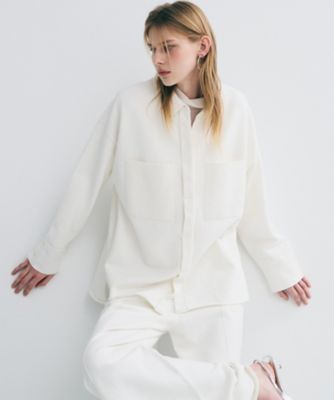 ＜uncrave (Women)＞スウェットライクニット　ＣＰＯシャツ（ＪＫＵＶＬＳ０２０５）