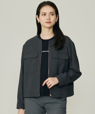 ＜自由区 S (Women/小さいサイズ)＞ライトブッチャーノーカラー　ブルゾン（ＪＫＷ７ＧＷ０３０５）