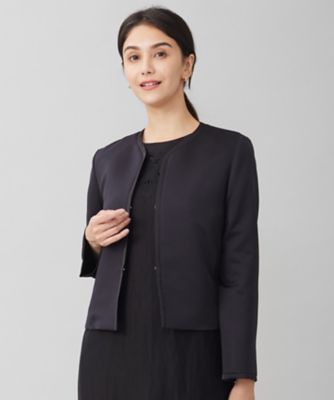 洗える】グログランノーカラー ジャケット（JKWMCM0204