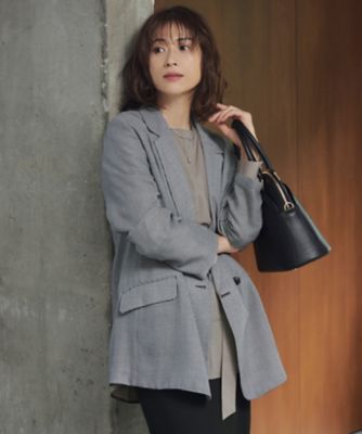 ＜自由区 (Women)＞【洗える】ビエラチェックテーラード　ジャケット（ＪＫＷＭＣＷ０３２２）