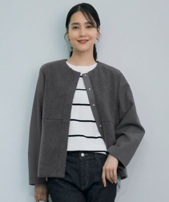 ＜自由区 (Women)＞【洗える】ボアコンビ　アウター（ＪＫＷＭＣＷ０４０４）