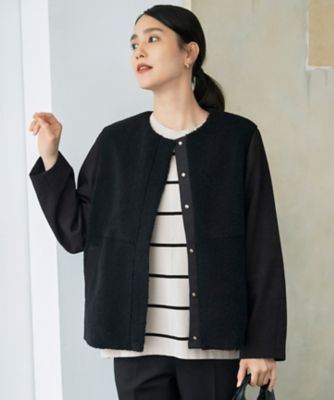 洗える】ボアコンビ アウター（JKWMCW0404） | 自由区