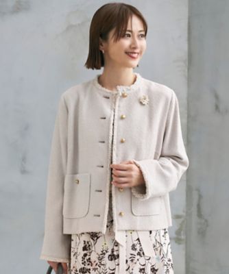 ＜自由区 (Women)＞【ＳＨＩＨＯさん着用】ブライトリングツイード　ジャケット（ＪＫＷＭＣＷ０４０６）