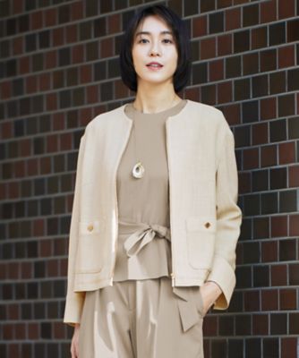 洗える】ライトカラミノーカラー ジャケット（JKWMGM0304