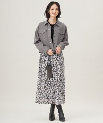 洗える】ウスカルデニム襟付き ジャケット（JKWMGS0102