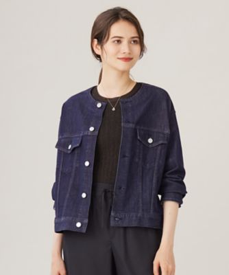 ＜自由区 (Women)＞【ご好評につき追加生産・洗える】ＵＳＵＫＡＲＵ　ＤＥＮＩＭ　ノーカラージャケット（ＪＫＷＭＳＳ０２０８）